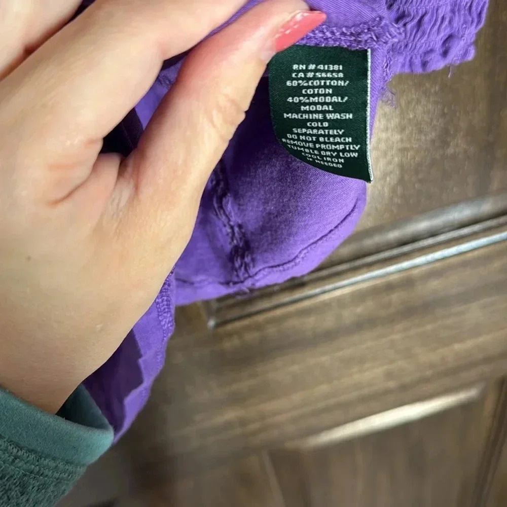 Lauren Ralph Lauren Purple off the shoulder Top - size Large - EUC - Picture 5 of 8